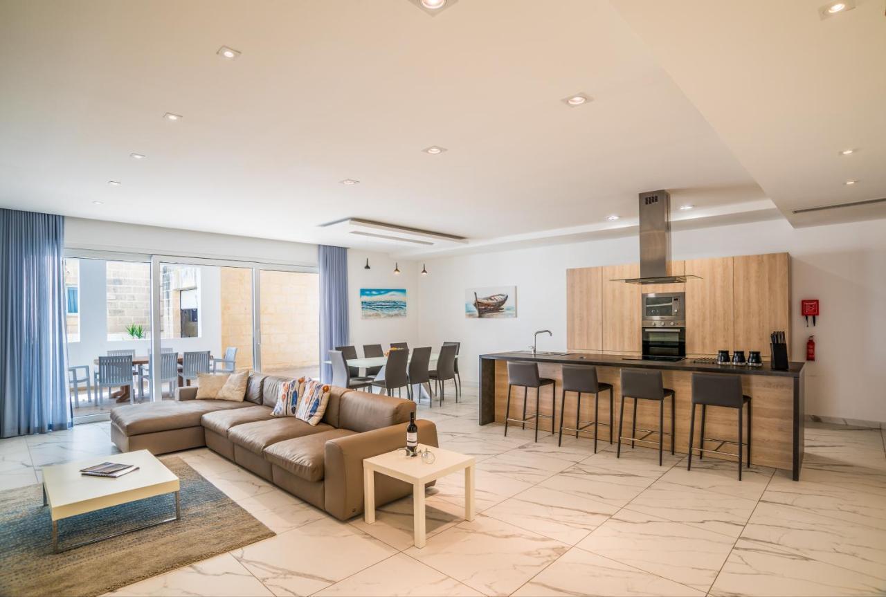 The Sea-Bank Villa Apartments Marsaskala Exteriör bild