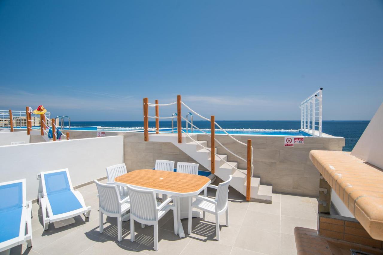 The Sea-Bank Villa Apartments Marsaskala Exteriör bild